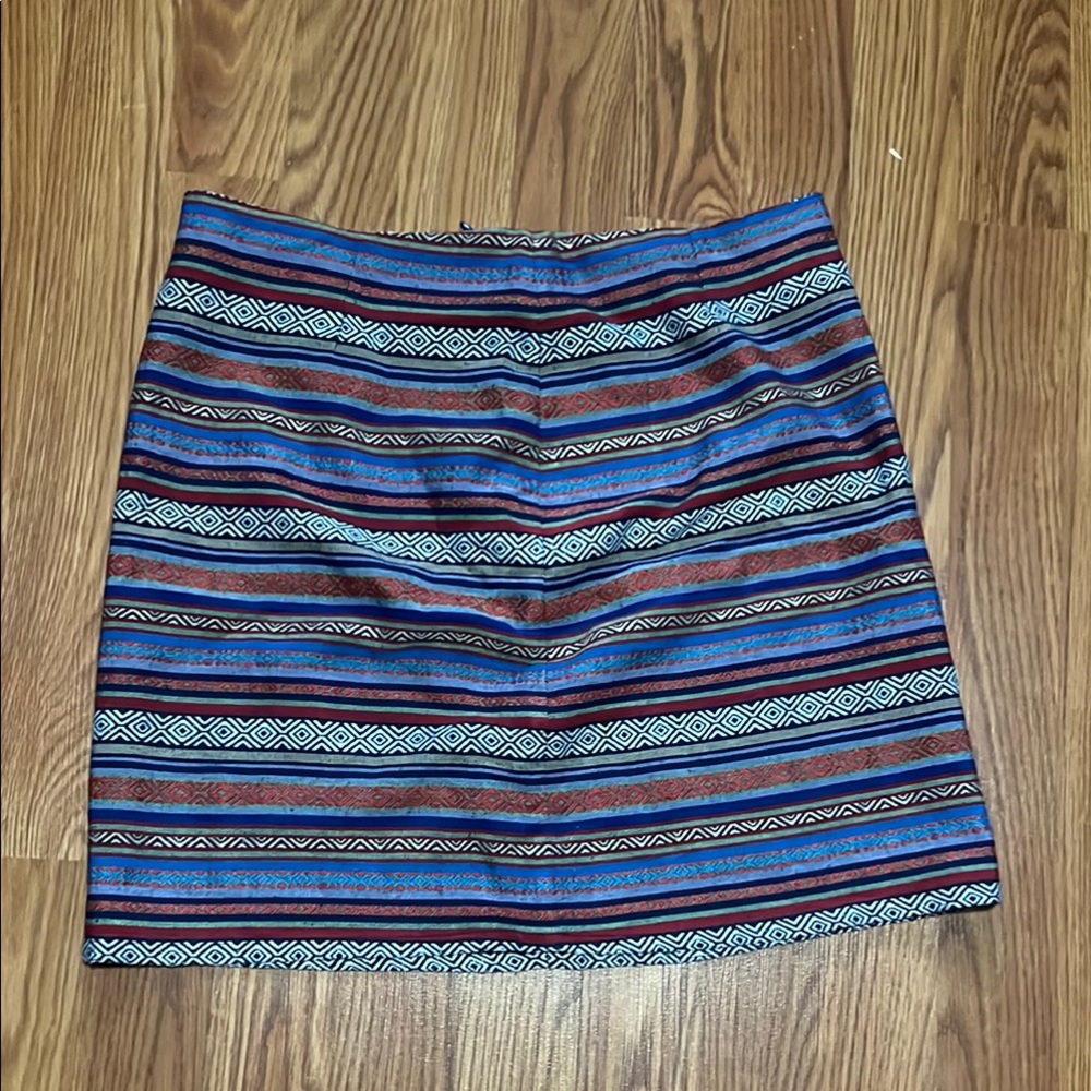 Vintage Kaisely Aztec striped multi colored skirt size L